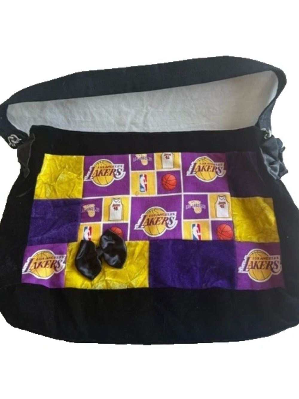 Thread Slinger Haute Couture Laker Purse – One‑of‑a‑Kind NBA